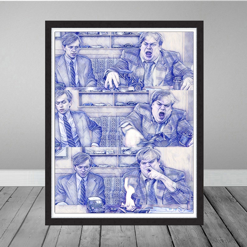 Tommy Boy Chris Farley Art Gift funny Callahan Brake Pads Scene Movie Print Framed Christmas Poster Framed 8x10