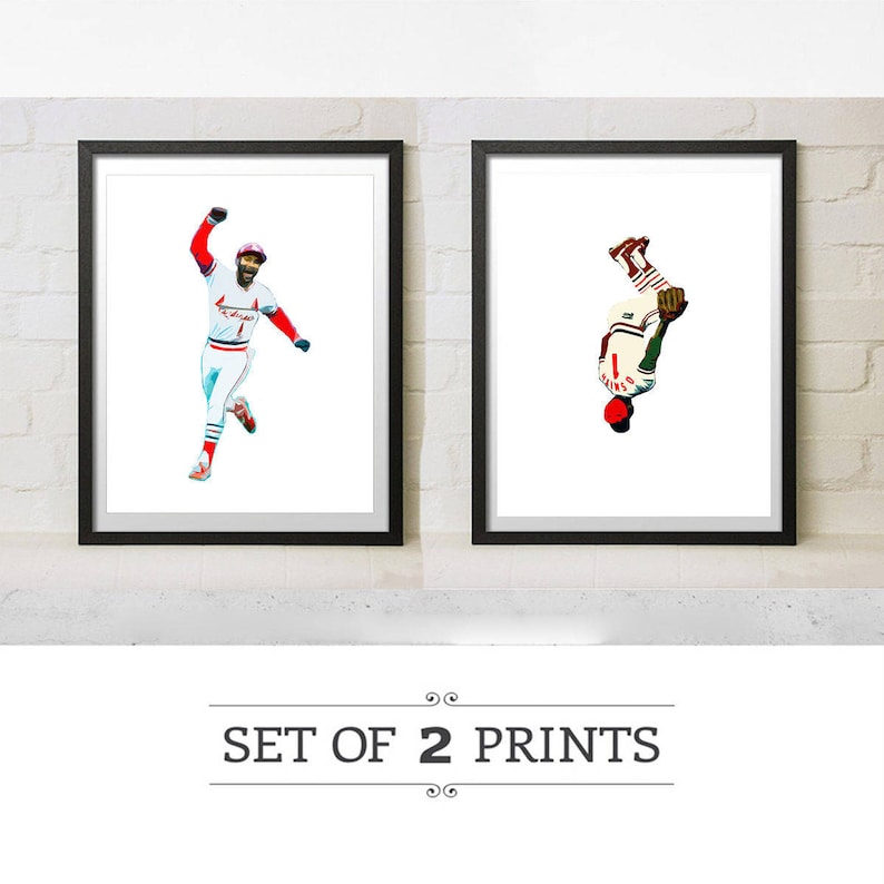 Ozzie Smith Backflip Custom Art Print, St Louis Cardinals Man Cave Decor bild 4