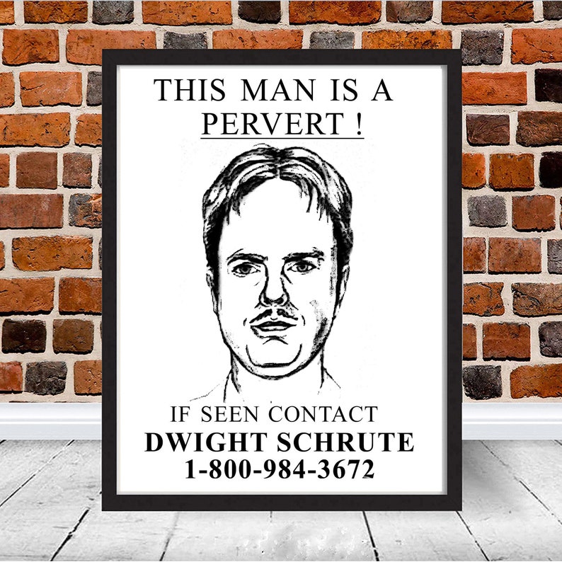 The Office Pam's Watercolor Dunder Mifflin Scranton Michael Scott Dwight Schrute Pervert Flyer Jim Replica Prop Gift Wall Art TV Show image 6