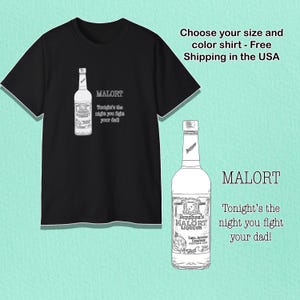 Malort Meme 今夜はお父さんと戦う夜 面白いシカゴ ユニセックス コットン T シャツ 彼へのギフトアイデア 送料無料