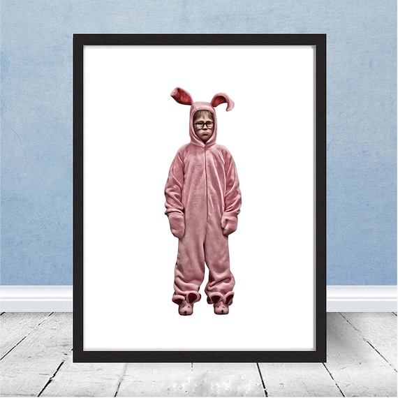 A Christmas Story Ralphie Bunny Pajamas Aunt Clara's Pink