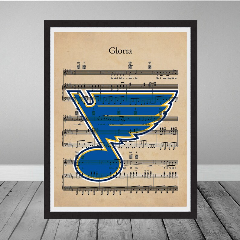 St Louis Blues Play Gloria Laura Branigan Sheet Music with St | Etsy