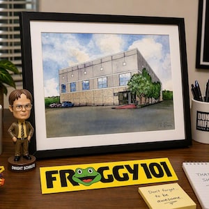 The Office Pam's Watercolor Dunder Mifflin Scranton Michael Scott Dwight Schrute Pervert Flyer Jim Replica Prop Gift Wall Art TV Show
