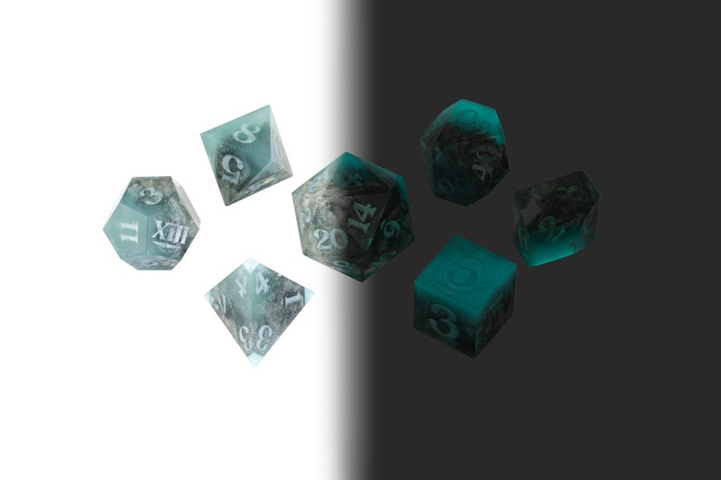 Custom DiCast Dice Set Custom Resin RPG Dice Commission image 6