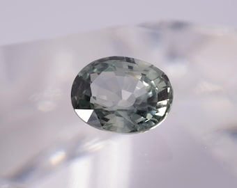 2.62ct Light Green Montana Sapphire | Oval