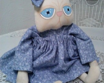 Pretty Persian Folk Art Cat Doll