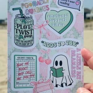 Cute Bookish Girlie Kindle Insert Kindle Stickers Book Club E-Reader Insert Bookish Accessories Gift for Book Lover