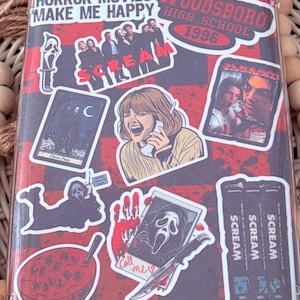 Scream Movie inspired Kindle Insert Kindle Stickers Book Club E-Reader Insert Bookish Accessories Gift for Book Lover