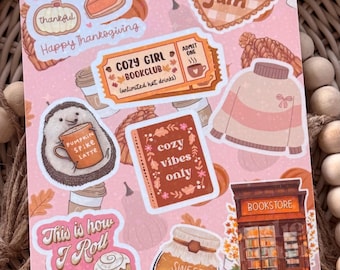 Fall Kindle Insert Kindle Stickers Book Club E-Reader Insert Bookish Accessories Gift for Book Lover