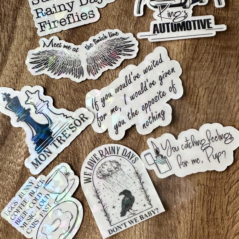 Flocked Stickers - Etsy