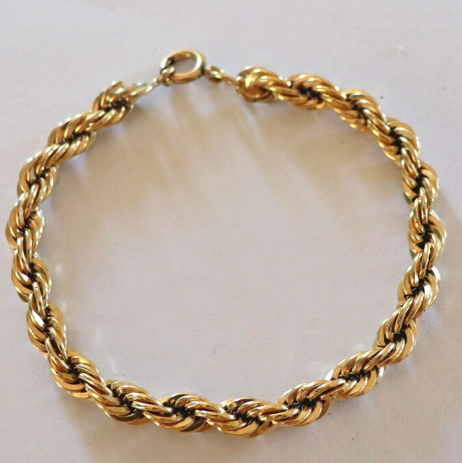 Vintage 12k Gold Filled Rope Bracelet Bangle Hallmarks Vintage 12k Gold Filled Rope Bracelet Bangle Hallmarks
