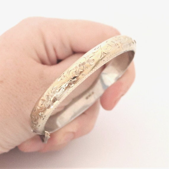 Vintage c1960s Sterling Silver Bangle Bracelet Origin… Gem