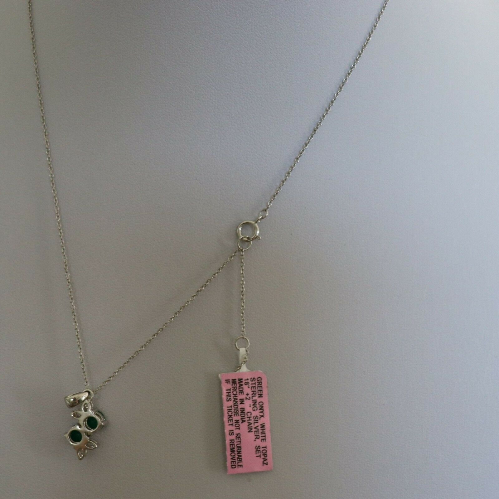 2024年新作 Vintage Topaz White & Onyx Green Silver Sterling C1980s アクセサリー