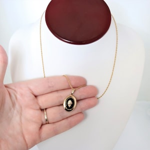 Vintage c1980s 12k Gold Filled Oval Black Hills Locket 10K Solid Gold Trim