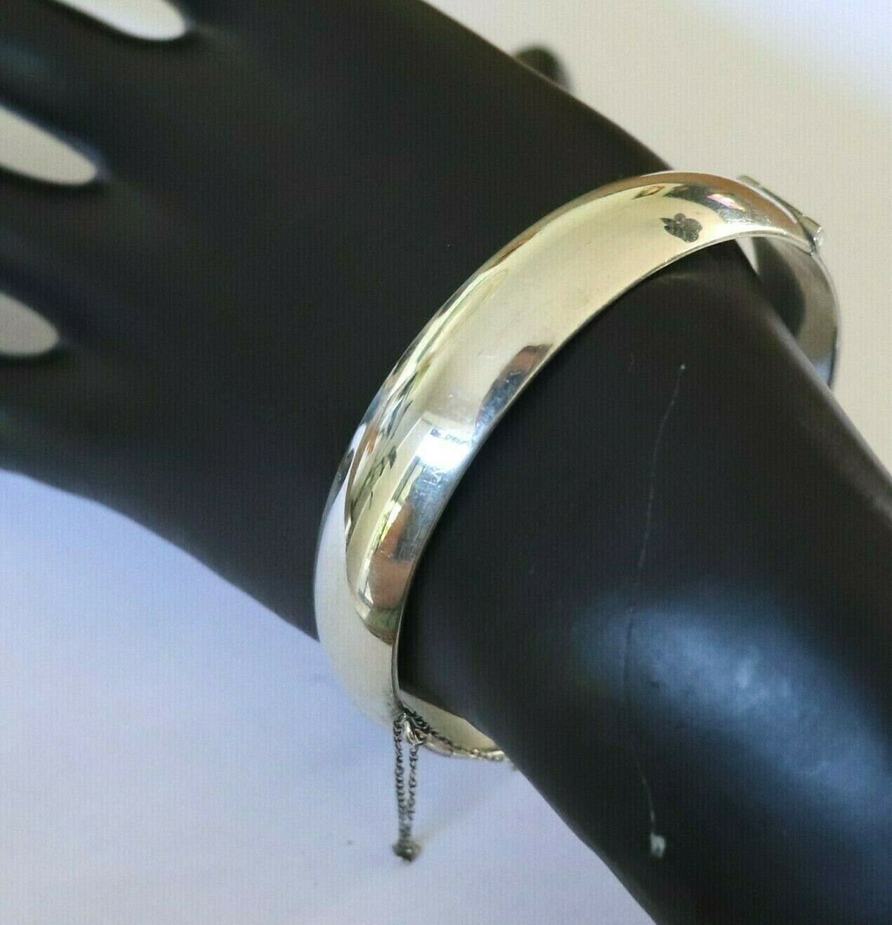 Vintage C1950s Sterling Silver Floral Bangle Bracelet Vintage C1950s Sterling Silver Floral Bangle Bracelet