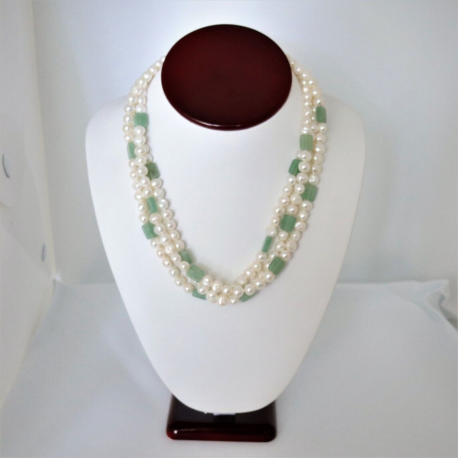 ☆【VINTAGE HOLLYWOOD】☆Gemstone Silky Pearl Necklac.e☆ Amazon.com: Jackie Kennedy Jewelry Triple Strand Pearl