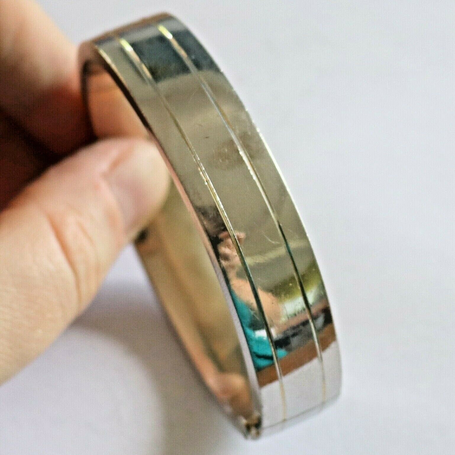 C1950s Vintage 12k White Gold Filled Bangle Bracelet C1950s Vintage 12k White Gold Filled Bangle Bracelet