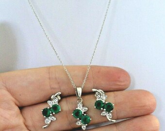 卸し売り購入 C1980s Vintage Sterling Topaz White & Onyx Green Silver アクセサリー