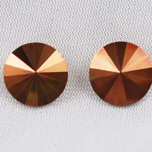 Swarovski  1122 Rivolis Bronze -Austrian 4 pcs Cabochons stones round