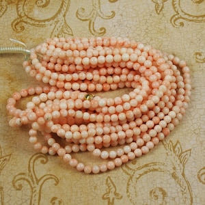 Angel Skin Coral Round Beads 2mm-7mm - AA quality 16 inch strands natural pink Italian