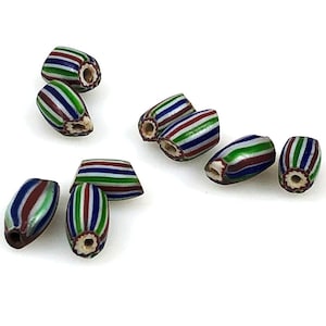 Antique African Trade Beads Venetian Striped (6)