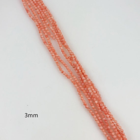 Italian Salmon Coral Beads Natural Vintage Pink Real Necklace - Etsy