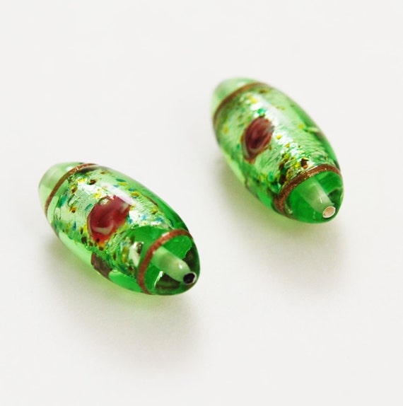 Beads 2pcs 23mm x 6mm Metal Vintage Cloisonne Beads Coloured Long Lage
