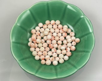 Ängelhudskorallrunda pärlor 2 mm-8 mm - AA-kvalitet Lösa naturliga rosa italienska (12)
