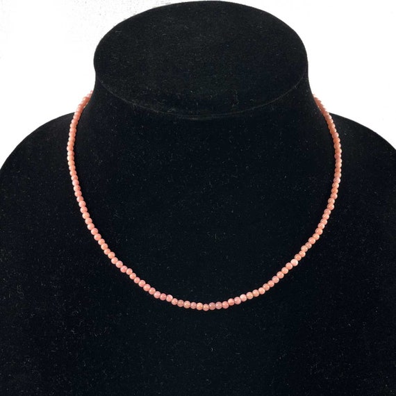 Pink Coral Gemstone Necklace & Bracelet Set - Dan… - image 6