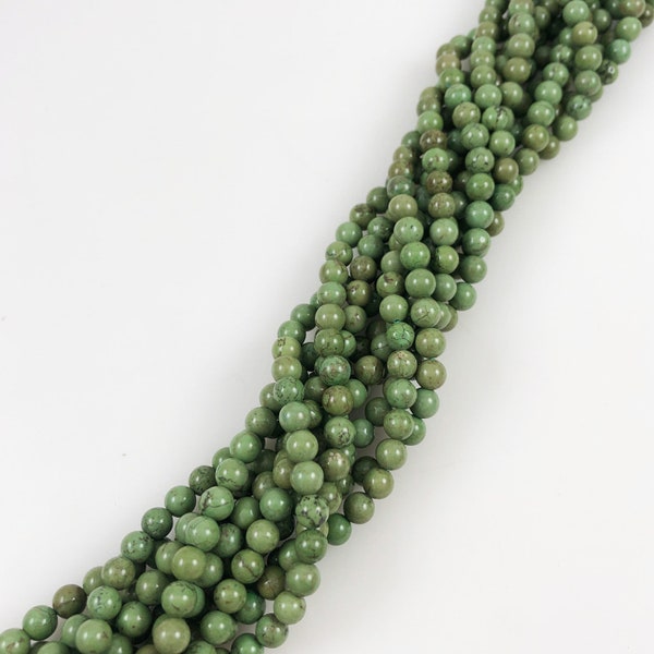 Turquoise Green Round Beads 4, 6, 8 & 10mm Gemstones