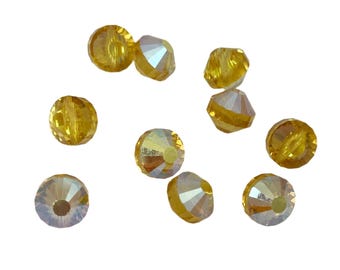 Cristales Swarovski topacio claro Art. 349/5101 - 8 mm (6 piezas) Cuentas Raras tabletas de aspirina austriacas vintage