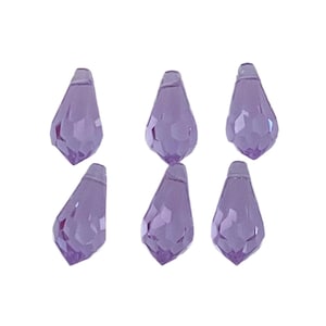 Swarovski 6000 - Alexandrite 15mm Briolette Crystal Drops Austrian Rare Austrian pink blue lilac