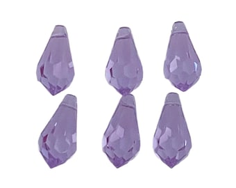 Swarovski 6000 - Alexandrite 15mm Briolette Crystal Drops Austrian Rare Austrian pink blue lilac