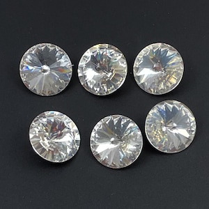 Swarovski Crystal 1122 Rivolis 16mm stones (4) Gold Foil Back Austrian