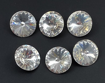Pietre Swarovski Crystal 1122 Rivolis 16mm (4) Lamina d'oro sul retro austriaco