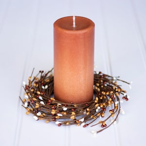 Candle Ring - Candle Ring for Pillar Candles - Fall Candle Ring - Mini Wreath - Berry Candle Ring - Candle Ring Wreath -