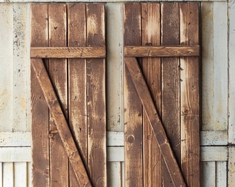 Rustic Shutters - Farmhouse Shutters - Country Shutters - Primitive Shutters - Barnwood Shutters - Rustic Wooden Shutters - Wooden Shutters