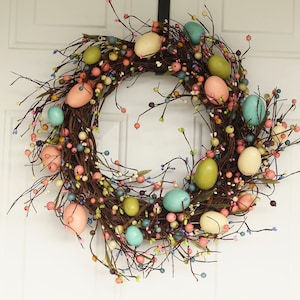 Easter Egg Wreath - Easter Wreath - Front Door Wreath for Easter - Wreaths for Spring - Small Easter - 12 Inch Wreath - 14 Inch Wreath - 16
