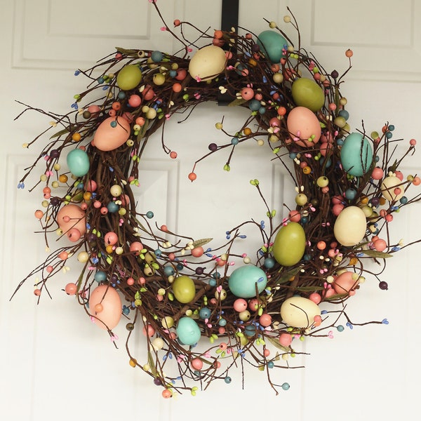 Easter Egg Wreath - Easter Wreath - Front Door Wreath for Easter - Wreaths for Spring - Small Easter - 12 Inch Wreath - 14 Inch Wreath - 16