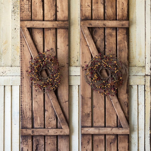 Rustic Shutters - Farmhouse Shutters - Country Shutters - Primitive Shutters - Barnwood Shutters - Rustic Wooden Shutters - Wooden Shutters