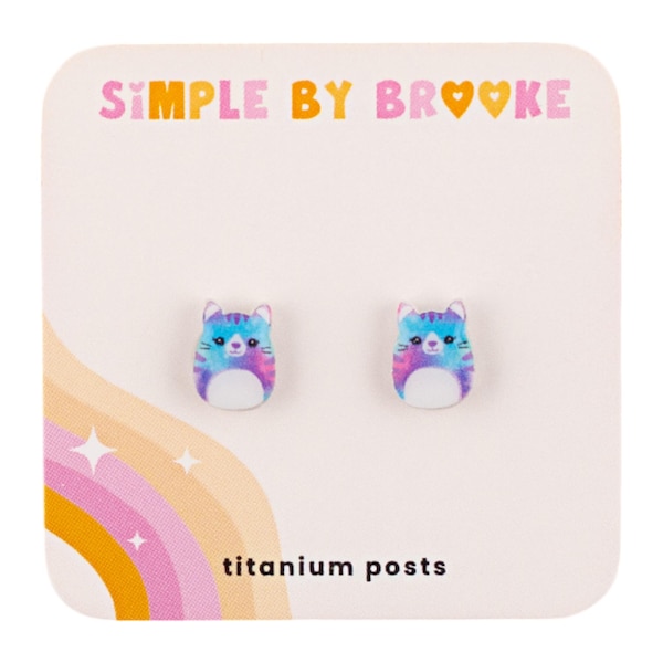 Squishmallow Stud Earrings: Hypoallergenic Acrylic Jewelry