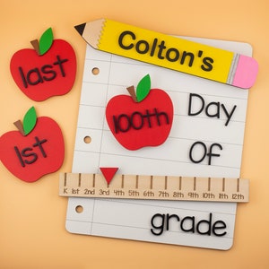 First Day of School Sign - Customized First and Last Day of School Sign - Back to School Sign - Kindergarten 1st Day of School Sign