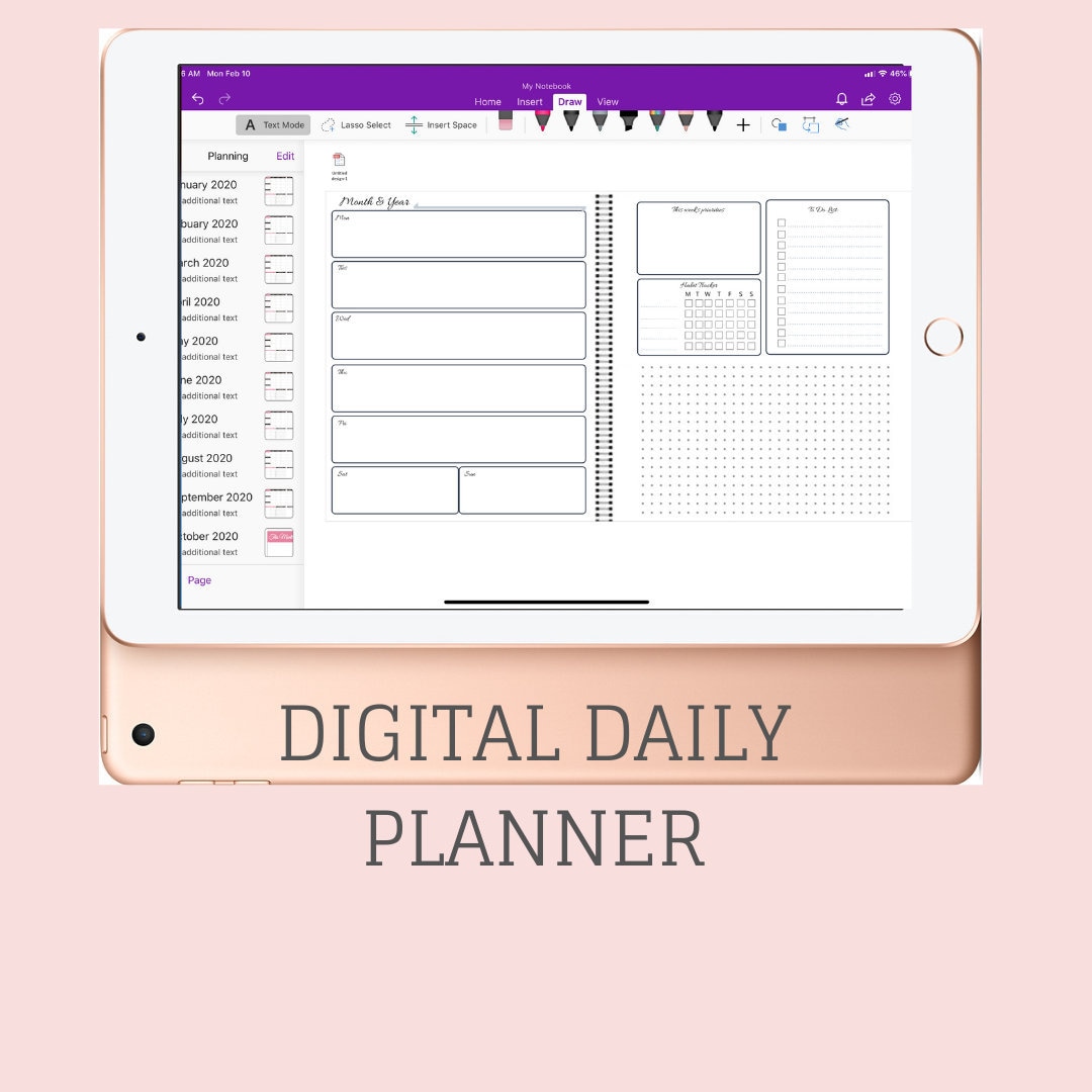 Onenote Weekly Planner Template