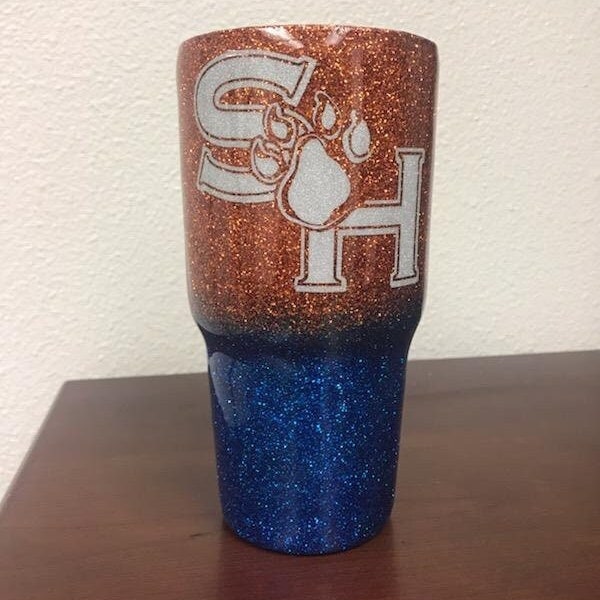 Sam Houston State Univ. Glitter Tumbler / SHSU Tumbler / Custom / Personalized / Gift /  Bearkats