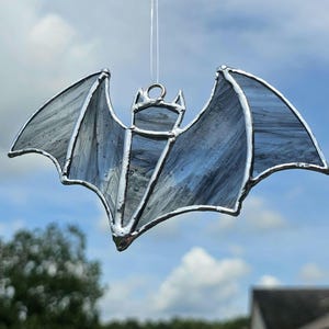 Stained Glass Bat Suncatcher / Wall Hanging / Halloween / Spooky