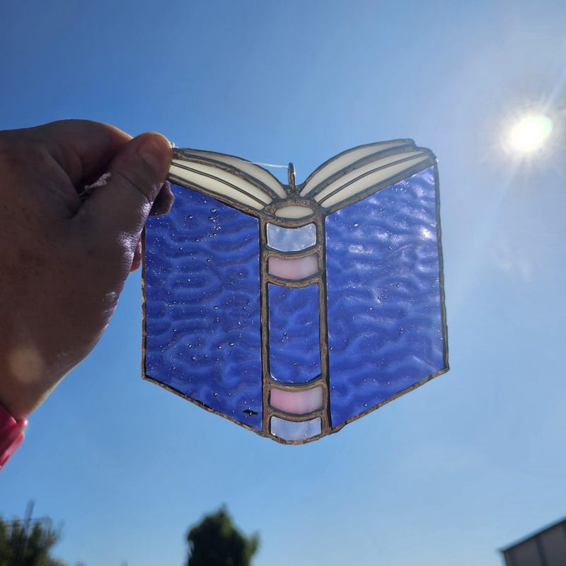 Open Book Stained Glass - Etsy