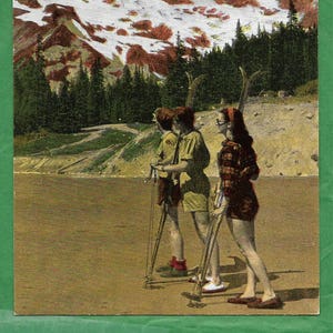 Carte postale Vintage Chrome - Imagin ski portant Short au Mont Rainier National Park à Washington Scenic (2867)