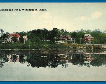 Vintage Postcard -  Goodspeed Pond in Winchendon, Massachusetts  (2305)