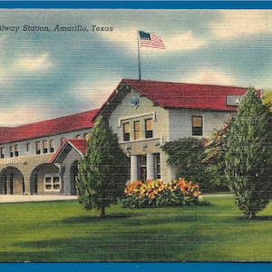 Carte postale - gare de Santa Fe à Amarillo, au Texas (2094)