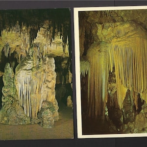 2 cartes postales - Sarcens tente et Washington colonne, cavernes Luray, Virginia (174)